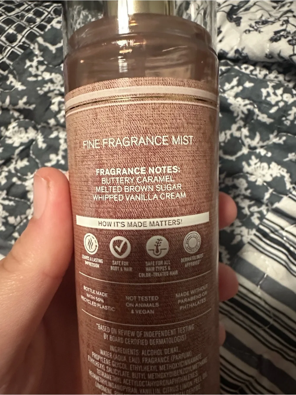 Caramel Vanilla Fine Fragrance Mist